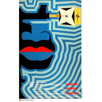 Political OSPAAAL poster.ANGOLA Freedom.African.Anti-Apartheid History art.a33