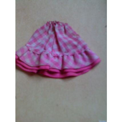 Barbie Doll pink plaid skirt vintage 90s