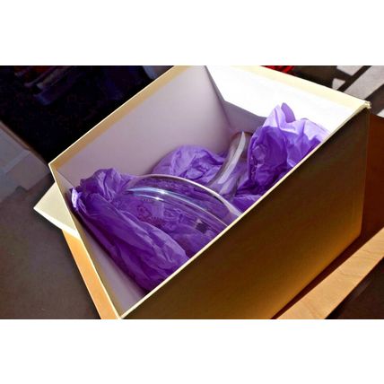 Vintage GLASS DECANTER wide base spirits BOXED The Royal Collection UNUSED