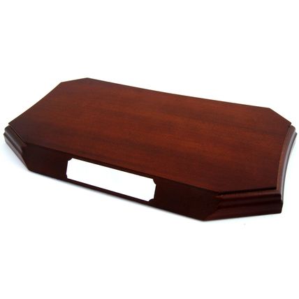 Mahogany Display Plinth Base 8x4" Top Ornaments Trophy can Engrave Plaque Plate