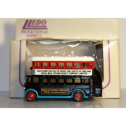 Lledo Promotional Double Decker Bus Red Funnel Group 125 Year Anniversary L.N.
