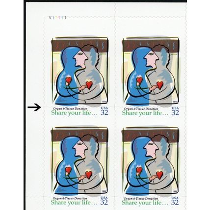1998, Very RARE Modern Misperforated ERROR Sheet of 20 32¢ Stamps - Stuart Katz