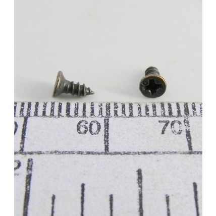 Vis à bois M2x5 Antique - paquet de 25 tête cruciforme à tête fraisée plate