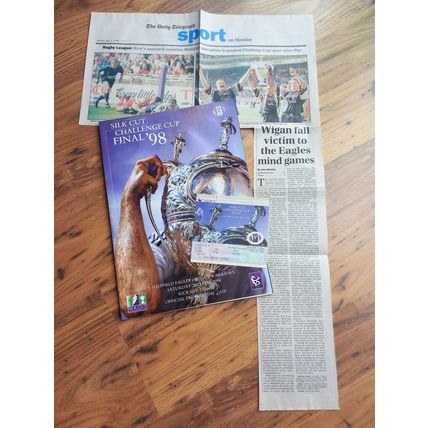 1998 Rugby League Challenge Cup Final, Ticket & newspaper – Sheffield vs Wigan