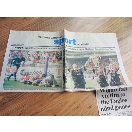1998 Rugby League Challenge Cup Final, Ticket & newspaper – Sheffield vs Wigan