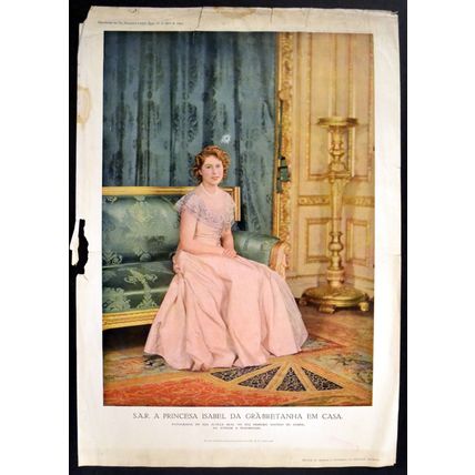 PRINCESS ELIZABETH IN PRIVATE 1944 Mountstuart William Elphinstone UK POSTER #D