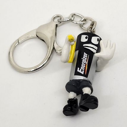 Energizer Battery Mascot Keychain (Bruce Lee Nunchaku Pose) -2000s Mr. Energizer