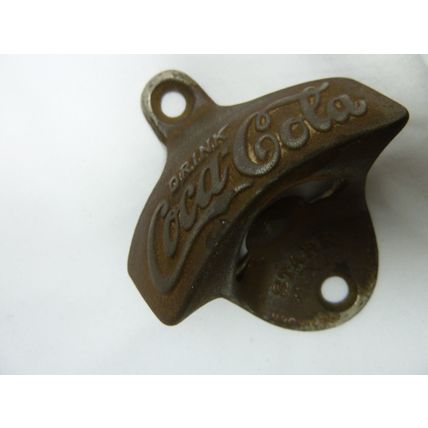 Vintage DRINK COCA COLA STARR X Wall Mount Bottle Opener Brown Co Original*