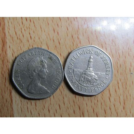 Jersey 1982 Elizabeth ll 20p Coin