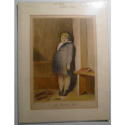 1843 The Naughty Boy (from Edwin Landseer) by John Doyle (HB). Tinted lithograph