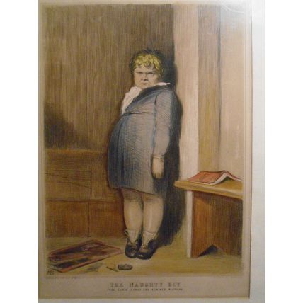 1843 The Naughty Boy (from Edwin Landseer) by John Doyle (HB). Tinted lithograph