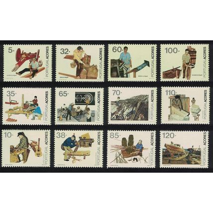 Azores Traditional Occupations 12v COMPLETE 1990 MNH SG#506-517