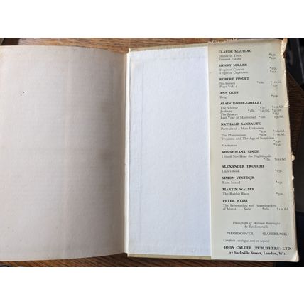 WILLIAM BURROUGHS The Naked Lunch UK 3rd edition hardback rare book 1965 DJ