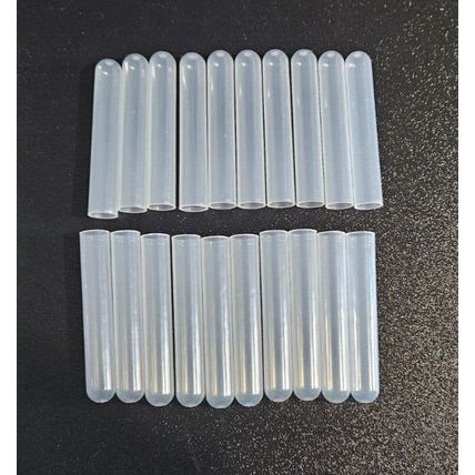Medline Ultra Clear Polypropylene Test Tubes No lids 13x75mm, - Pack of 20