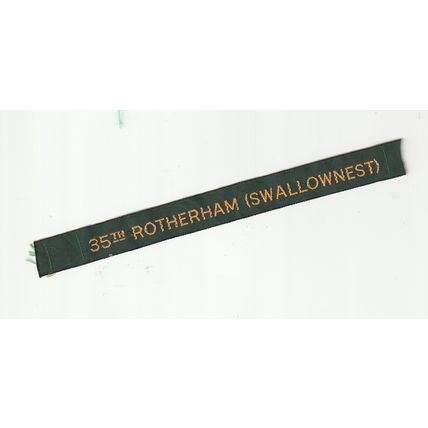 Scout Nametape UK - 35th Rotherham (Swallownest) - Ribbon (BZ226)