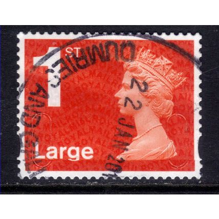 GB 2016 QE2 1st Large Letter Machin used SG U3002 No code ( F1130 )