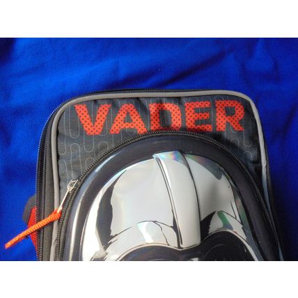 STAR WARS 3-D DARTH VADER Insulated Lunch Bag with Mesh Water Bottle Pocket!!