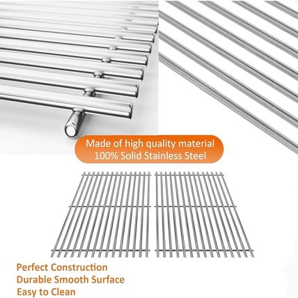 19.5" Stainless Steel Cooking Grates for Weber Genesis 300 Series, 19.5" Grill G