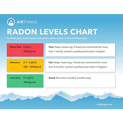 Airthings Corentium Home Radon Detector 223 Portable, Lightweight, Easy-To-Use,