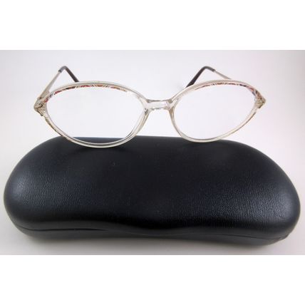 Vintage 098 Gloria Vanderbilt Zyloware Eyeglass Frames Gold/Pink Flower Design