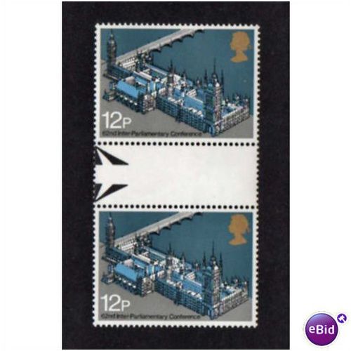 GB 1975 62nd IPU Conference Gutter Pair Unmounted Mint SG 988 Sc753