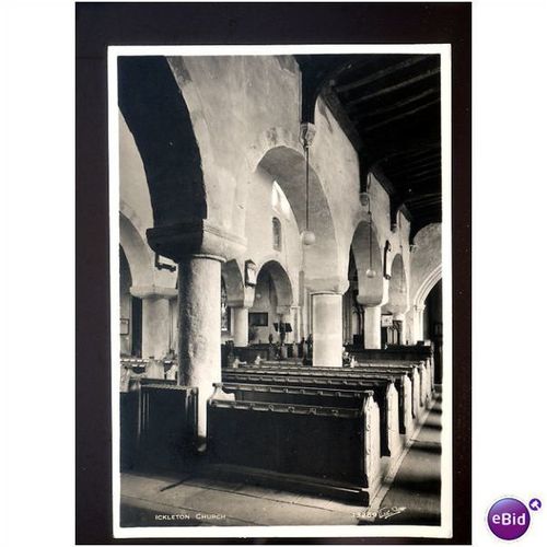 Cambridgeshire ICKLETON Church Interior Postcard by Scott (13269)