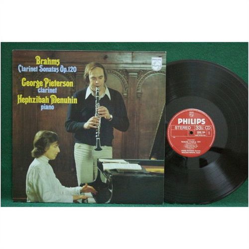 Pieterson/Hephzibah Menuhin - Brahms: Clarinet Sonatas - 9500 784 - NM