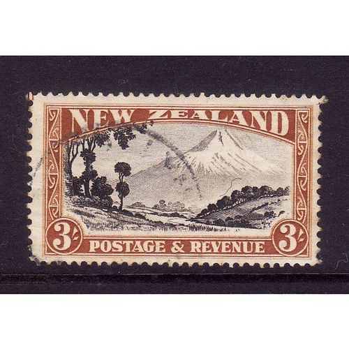 NEW ZEALAND 1942 SG590c 3s CHOCOLATE AND YELLOW BROWN FINE USED