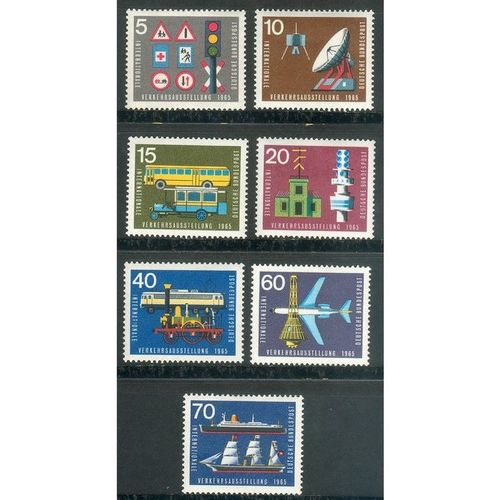 Germany stamps 1965 - SG1389-95 - International Transport Exhibition, Munich set