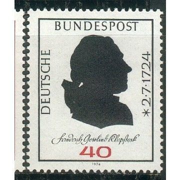Germany 1974 - SG1705 - 250th Birth Anniv of Friedrich Klopstock - Poet (unused)