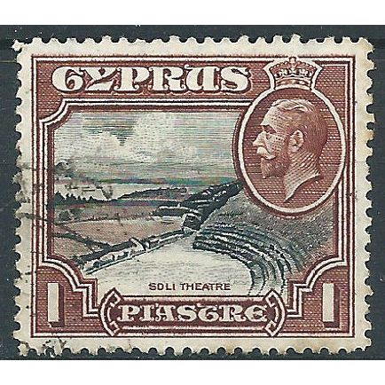 Cyprus 1934 SG136 1pi Black & Red-Brown Fine Used....