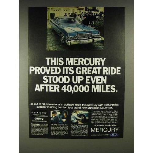 1973 Mercury Marquis Car Ad - Proved Its Great Ride