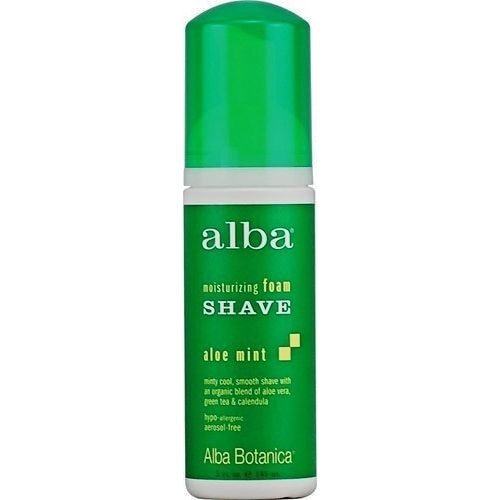 Alba Botanica Moisturizing Foam Shave Aloe Mint 5 oz.