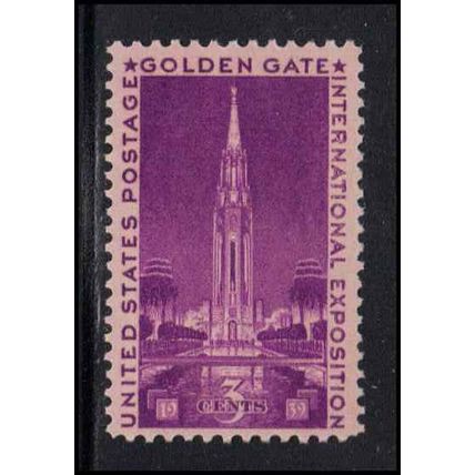 852 3c Golden Gate Expo Fine MNH U3184