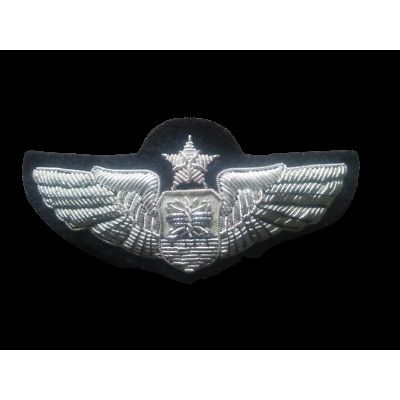 US AIR FORCE COMBAT SYSTEM OFFICER PILOT WING SILVER BULLION 3" CP BRAND US FREE
