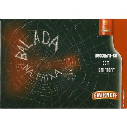 Advertising BALADA NA FAIXA Postcard (Smirnoff)