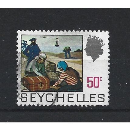 Seychelles.SG269 50c Pirates and Treasure.Fine Used.Sep24a