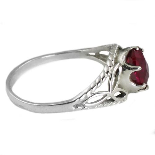Created Ruby, 925 Sterling Silver Ring, SR137