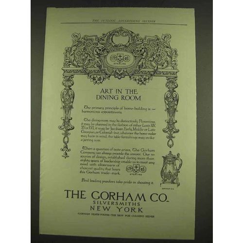 1913 Gorham Silverware Ad - Art in the Dining Room