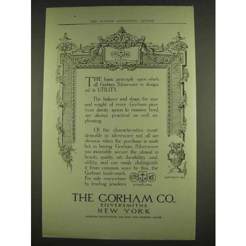 1913 Gorham Silverware Ad - Designed Utility