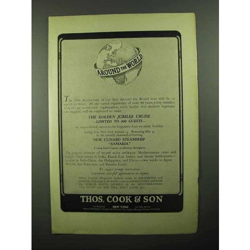 1922 Thos. Cook & Son Ad - Around the World