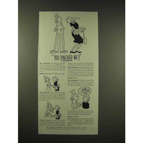 1944 Sanka Coffee Ad - You Pinched Me!