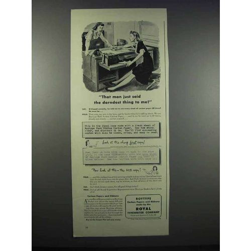 1944 Royal Roytype Park Avenue Carbon Paper Ad