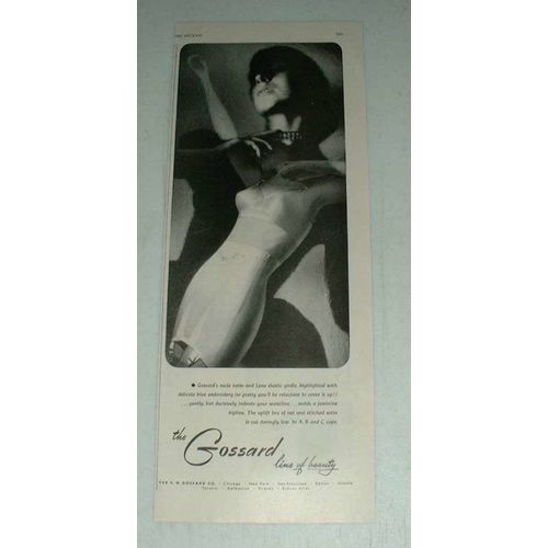 1948 Gossard Girdle and Bra Ad - Line of Beauty