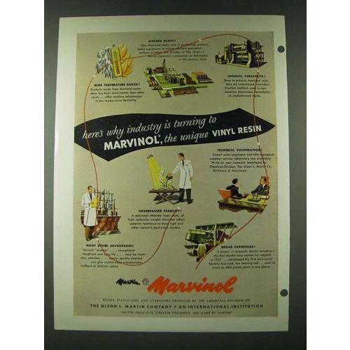 1948 Martin Marvinol Ad - Here's why industry is turning to Marvinol