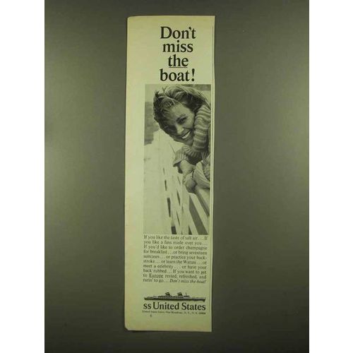 1965 United States Lines Ad - Don't Miss The Boat