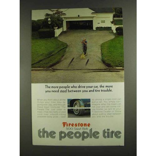 1972 Firestone 500 Steel Belt Tire Ad - More People