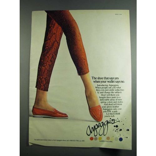 1984 Arpeggios Shoes Ad - Says Yes