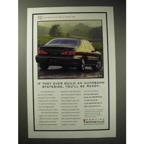 1996 Pontiac Bonneville SLE Car Ad - Build an Autobahn