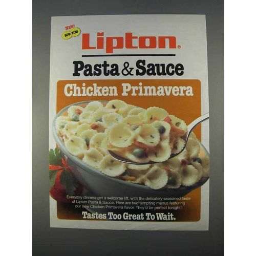 1996 Lipton Pasta & Sauce Chicken Primavera Ad